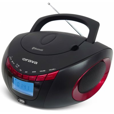 ORAVA RCD-813 R Prenosný CD/USB prehrávač s rádiom a Bluetooth