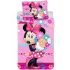 Jerry Fabrics Posteľné obliečky Minnie Mouse s kvetmi