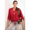 Fashionweek košeľová blúzka z ľahkej a príjemnej viskózy K61953 červená