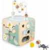 Janod Sweet Cocoon Drevená didaktická kocka s motorickým labyrintom MultiActivity Záhrada