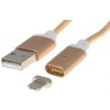 PremiumCord ku2m1fgo Magnetický micro USB 2.0, A-B nabíjecí a datový 1m, zlatý