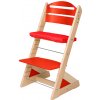 Jitro Detská rastúca stolička Plus PRÍRODNÁ VIACFAREBNÁ Červená + červený pods.