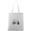 Narodeniny 60 rokov na bicykli - Taška bavlnená - 42 x 38 cm ( Biela )