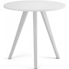 Konferenčný stôl PRIMO ZEN, priemer 80 cm, biela podnož, biela