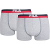Pánske boxerky Fila, MAN BOXERS 2 PACK Sivá,tmavo modrá,Červená L