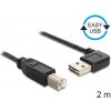 Delock kabel EASY-USB 2.0-A samec pravoúhlý > USB 2.0-B samec, 2 m