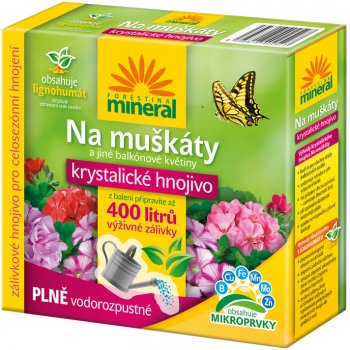 FORESTINA Kryštalické hnojivo na muškáty a balkónové kvety s lignohumátom MINERAL 400g