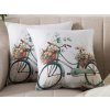 XPOSE® Set obliečok na vankúš BICYKEL (digitálna tlač) 43x43 cm - set 2 ks, Bavlna