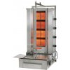 POTIS Plynový gril na kebab/gyros, 4 vykurovacie polia, záťaž 70 kg, 14 kW, dolný pohon 11,5 W 629x760x1040 mm | POTIS, F GD4/LPG