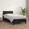 Box spring postel s matrací černá 80 x 200 cm umělá kůže Černý 3141029