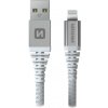 SWISSTEN DATOVÝ KABEL KEVLAR USB / LIGHTNING 1,5 M BÍLÝ (71541012)
