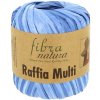 Fibra Natura Raffia Multi 117-22 tmavomodrá so svetlomodrou