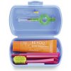 Curaprox Travel Set zubná kefka + CPS medzizubné kefky 2 ks + zubná pasta 10 ml darčeková sada, modrý