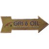 Ceduľa Gas & Oil 46x16 cm Plechová tabuľa