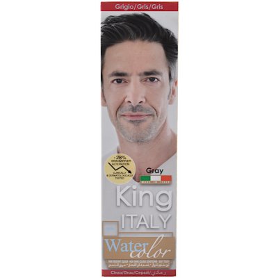 Permanentná farba pre mužov na vlasy a fúzy Kléral King Italy Water Color - šedá (KIG04)
