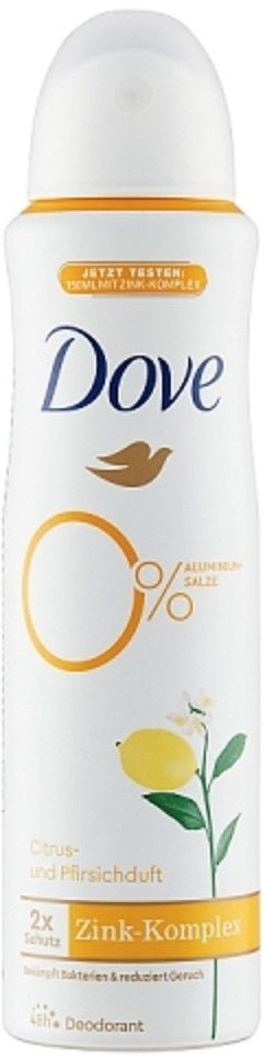 Dove Citrus a Broskyňa deospray 150 ml