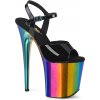 Pleaser Flamingo-809RC B/RBOWCH - Veľkosť 36