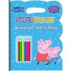 Prasiatko Peppa Superfarby 4 – Veselý svet Peppy, omaľovánky s pastelkami