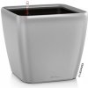 Kvetináč Lechuza Quadro 21 (20cm) Barva: Stříbrná kompletný set