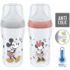 Nuk Perfect Match dojčenská fľaša Mickey temperature control red 260 ml