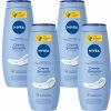 NIVEA gélový sprchový gél dámsky set 500 ml x4