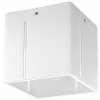 Biele stropné svietidlo s kovovým tienidlom 10x10 cm Pax – Sollux