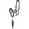 Set ohlávky a vodítka Lani New Equestro, black/burgundy Velikost: COB