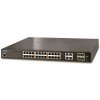 Planet GS-4210-24P4C L2/L4 PoE switch, 28x1Gb RJ45, 4xSFP, PoE 802.3at 220W, Web/SNMPv3, extend mod 10Mb/s-250m (GS-4210-24P4C)