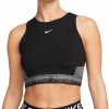 Nike Pro Dri Fit Cropped Training Tank black iron grey white white