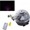Rotujúce disco LED farebné svetlo na dialkove ovladanie - guľa