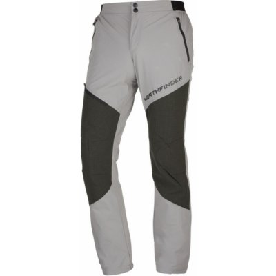 Northfinder Pánske ľahké outdoor nohavice Herman sivá/čierna