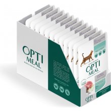 OPTIMEAL For adult cats hairball control with duck and slices of liver in apple jelly 12 x 85 g