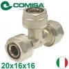 COMISA PEX šróbovací T-kus redukovaný 20x16x16