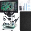 DIGITÁLNY MIKROSKOP 1200X LCD HD 1080P 12MP 8 X LED + PODLOŽKA NÁRADIE GSM