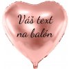 PartyDeco Fóliový balón s textom Ružovozlaté srdce 61 cm