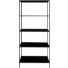 Čierna kovová knižnica 80x170x36 cm Vita – House Nordic