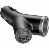 NONAME Baseus CCALL-YX01 Nabíjačka do Autá Y Type 2xUSB + Extender Black 6953156280250