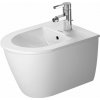 Duravit Darling New - Závesný bidet Compact 485x365 mm, 1 otvor pre batériu prepichnutý, biela 2256150000