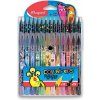 Detské fixky a farebné ceruzky Maped Color'Peps Monster 12 fixiek a 15 pasteliek -
