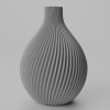 Váza Obsidia Farba produktu: Šedá, Výška vázy: M-200mm