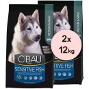 Cibau dog Sensitive Fish Medium & MAXI 2 x 12 kg