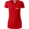 Hasiči názov samostatný - Dámske tričko z organickej bavlny Origin (GOTS) - 2XL ( Červená )