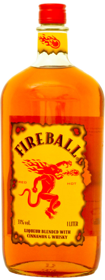 Fireball Cinnamon Liqueur 1 l (čistá fľaša)