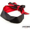 LateToBed BDSM Line Satin Blindfold Red & Black