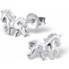 For Silver NÁUŠNICE BĚŽÍCÍ KŮŇ - STŘÍBRO 925
