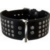 Obojok kožený 8cm + nity - čierny