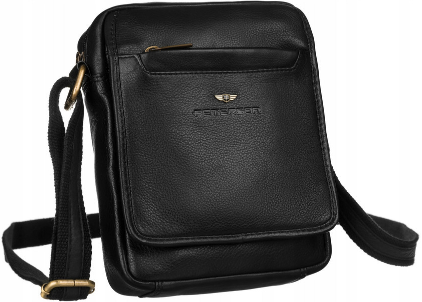 Pánske kabelky [DH] kožená taška PTN 1117 NDM BLACK