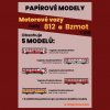 Papierový model - Set 5ks Motorové vozy 812 a Bzmot 1:100