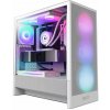 NZXT skříň H5 Flow RGB edition / 1x360 mm RGB core fan / 1x120mm / USB 3.0 / USB-C 3.1 / průhledná bočnice / mesh /bílá CC-H52FW-R1