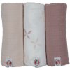 Lodger Swaddler Solid Matcha 70 x 70 Rose 3 ks